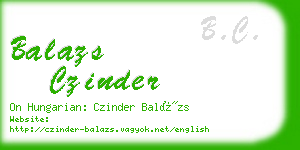 balazs czinder business card